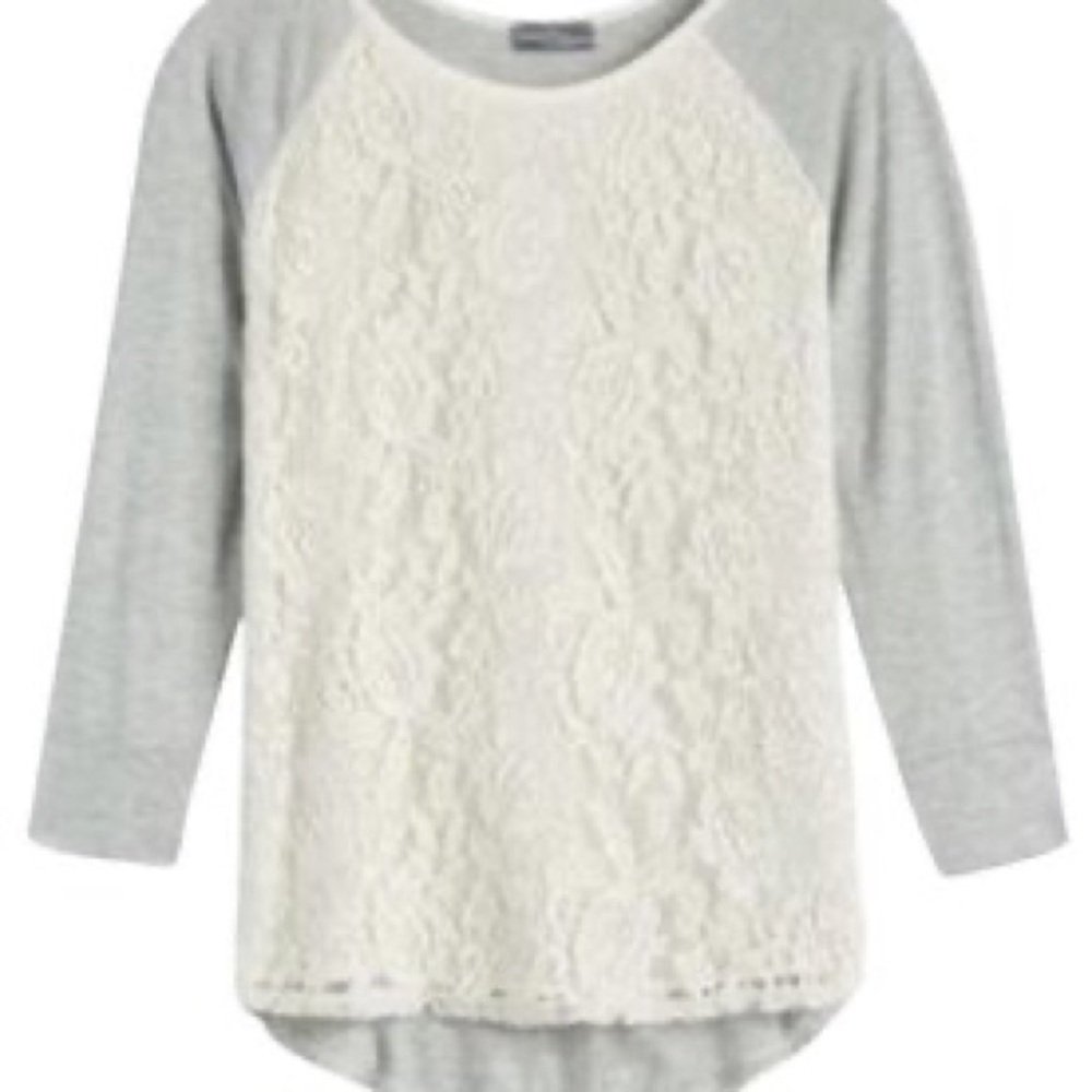 Market and Spruce 3/4 sleeve lace T-shirt